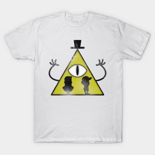 Bill Cipher Vintage Look T-Shirt by The Gumball Machine